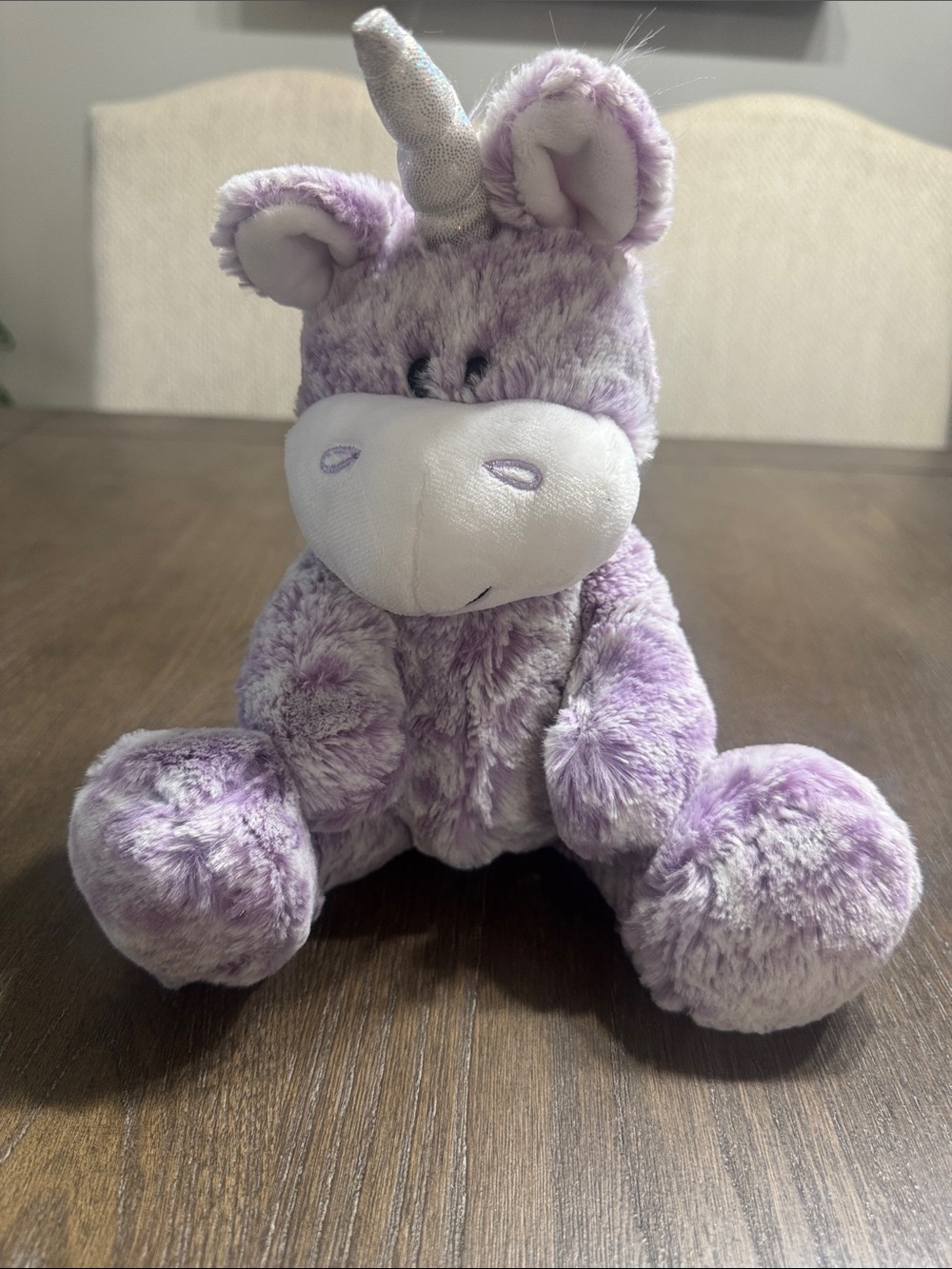 Plush Lavender Unicorn Stuffed Animal - Soft Cuddly Toy